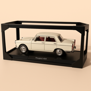 Peugeot 404 blanc cassé (Échelle 1/18ème) - Norev - Clean product image with transparent background