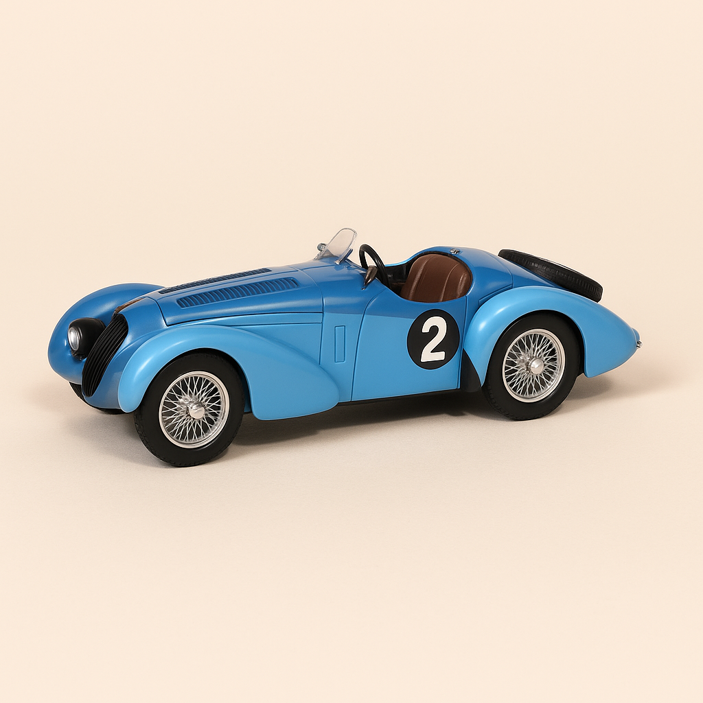 Bugatti 57G blo an blo Nummer 2 - 24 Stonnen vum Mans 1937