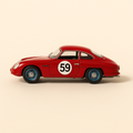 DB Panhard HBR4 rouge avec bandes grises numéro 59 - 24 heures du Mans de 1959 - Image haute qualité
