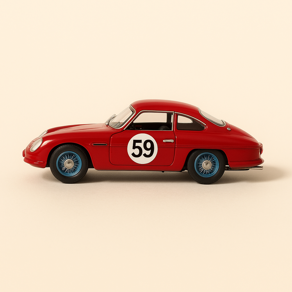 DB Panhard HBR4 vermelho com faixas cinzas número 59 - 24 horas de Le Mans de 1959