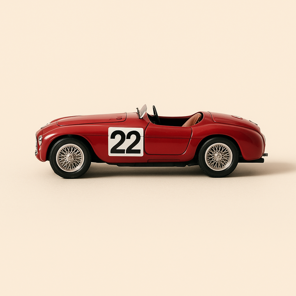 Ferrari 166MM rood van 1949 - 24 uur van Le Mans