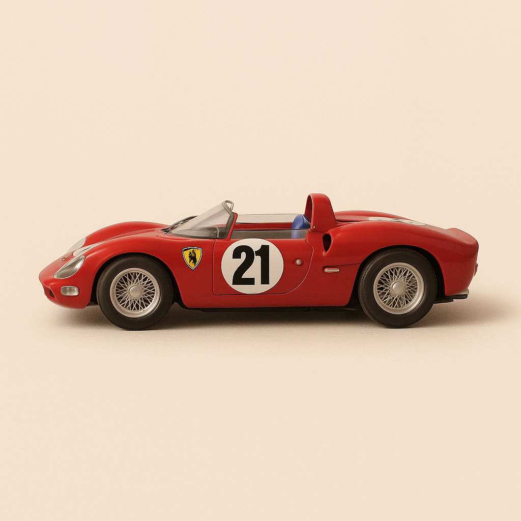 Ferrari 250P rouge numéro 21 - 24 heures du Mans de 1963 - Image haute qualité