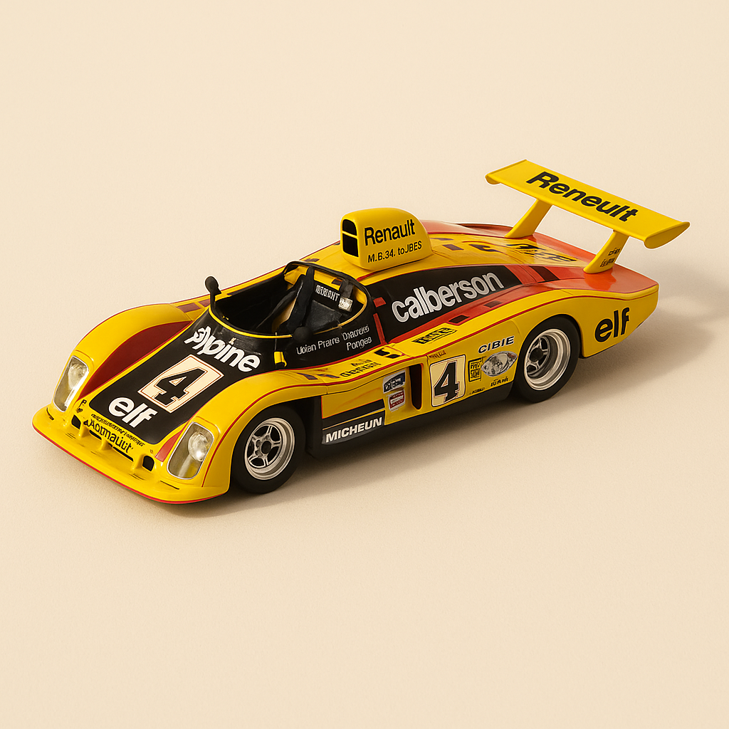 Renault Alpine A442A orange, rouge et noire numéro 4 - 24 heures du Mans de 1978