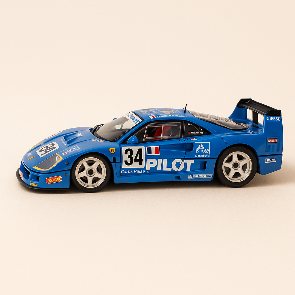 Ferrari F40 LM blo Nummer 34 - 24 Stonnen vu Le Mans vun 1995