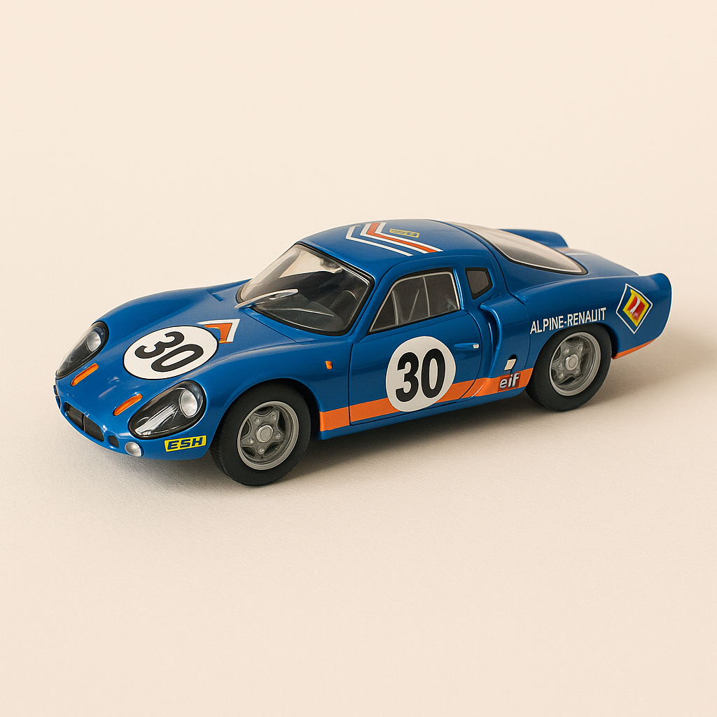 Renault Alpine A220 blo Nummer 30 vun 1968 (Solido collection Racing)