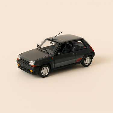 Renault 5 GT Turbo grise très foncée (coffret boite rectangle) - Universal Hobbies - Image haute qualité