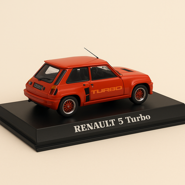 Renault 5 Turbo rouge (coffret boite rectangle) - EAGLE Collectibles par Universal Hobbies - Image haute qualité