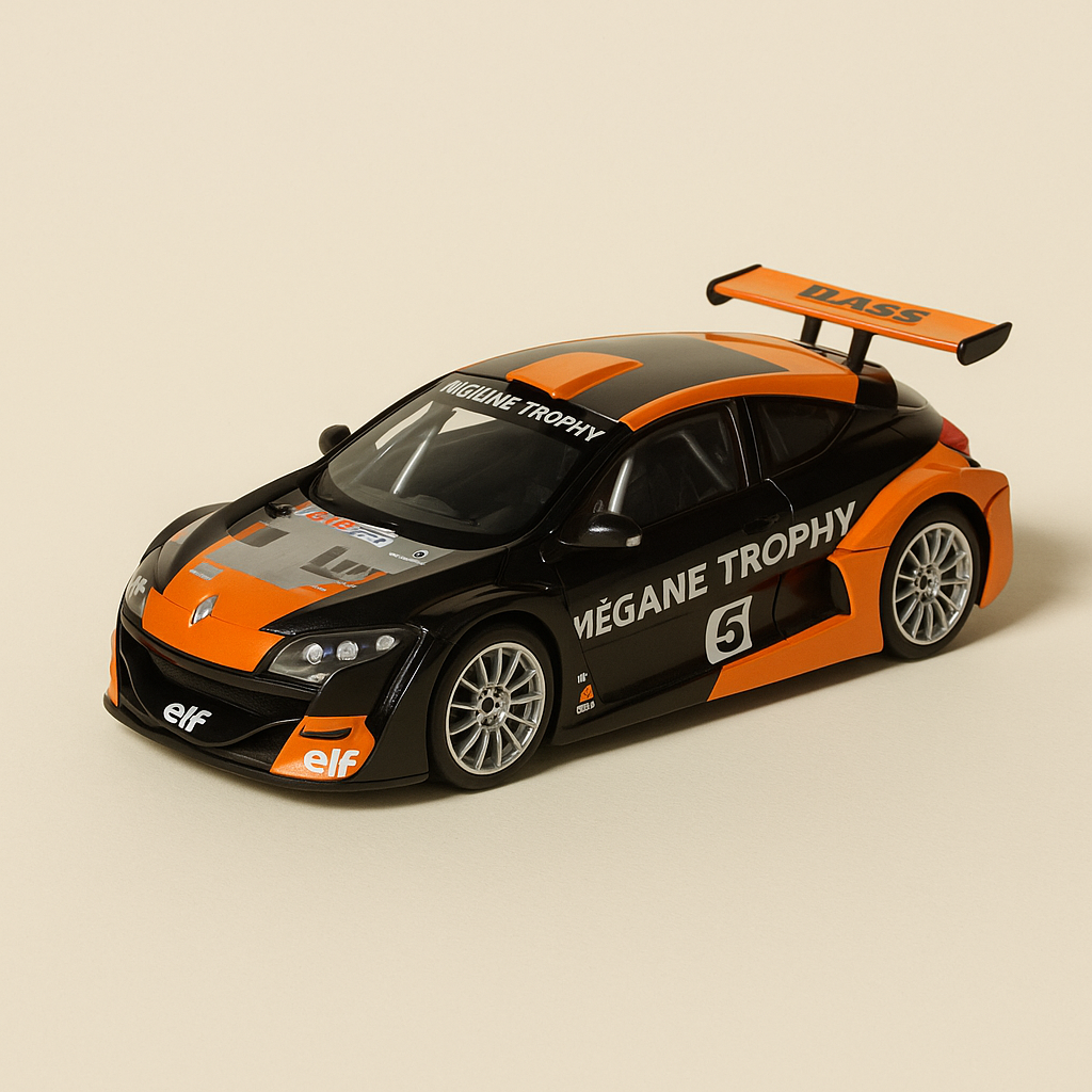 Mégane Trophy schwaarz, orange a griis (coffret boite rectangle) - Boite N°1 - NOREV