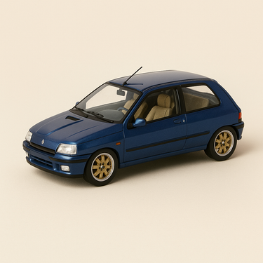 Renault Clio 2.0L 16V "WILLIAMS" bleue foncée (coffret boite rectangle) - Universal Hobbies - Image haute qualité