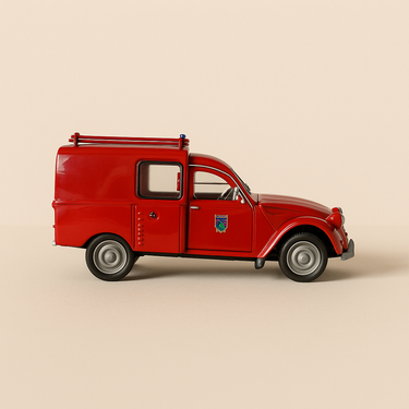Citroën 2 CV fourgonnette POMPIERS (blister) - Image haute qualité