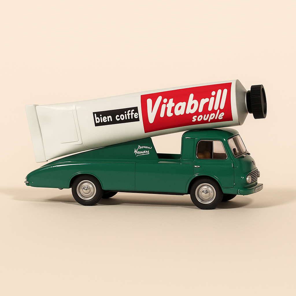 Renault 2500 Kg verte - publizité vum VITABRILL