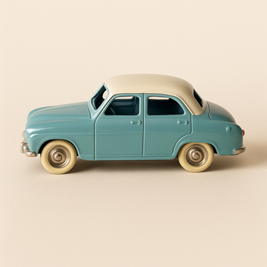 Simca 9 Aronde bleu/vert Dinky-Toys (Editions Atlas) - Image haute qualité