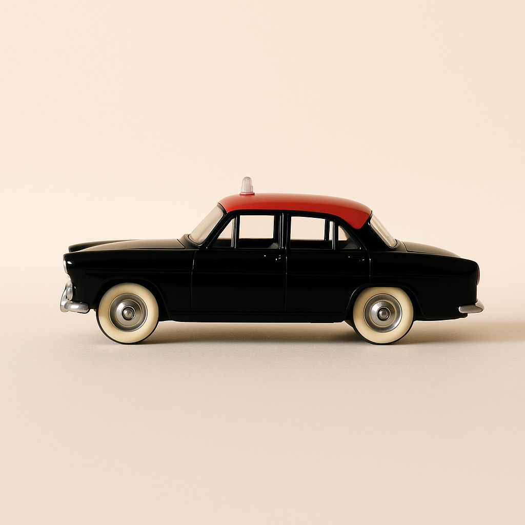 Simca Ariane "Taxi" rout an schwaart Dinky-Toys (Editiounen Atlas)