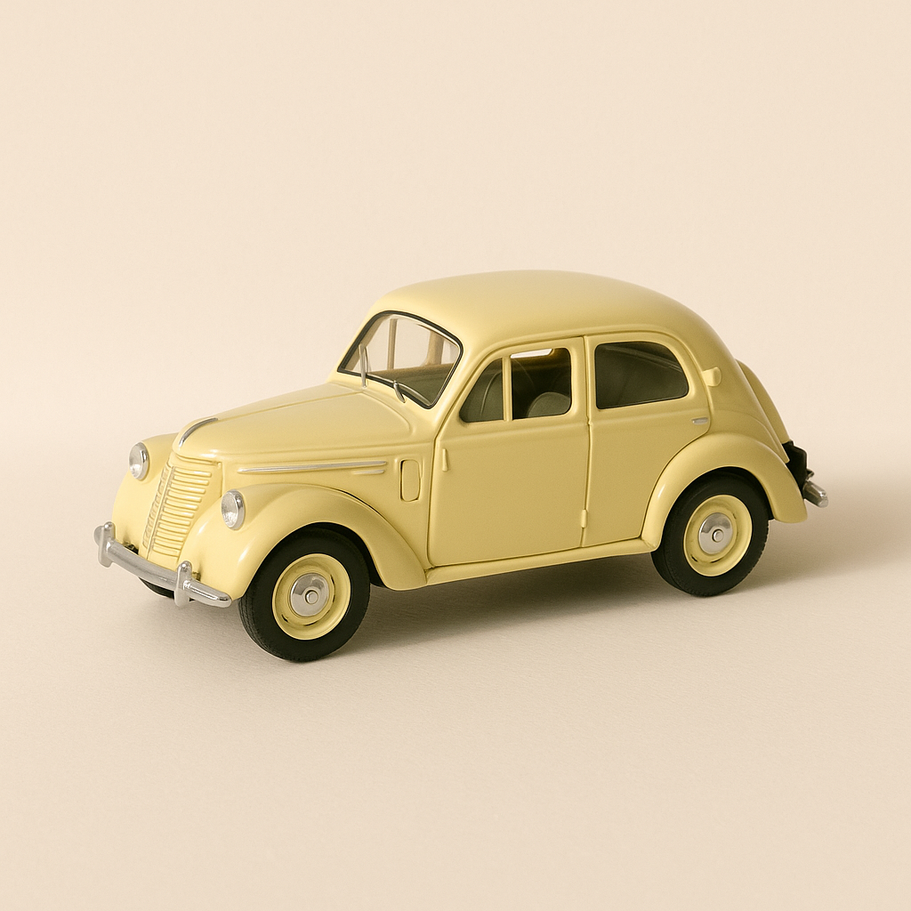 Renault Juvaquatre berline beige de 1938 - ELIGOR (boite bleue)