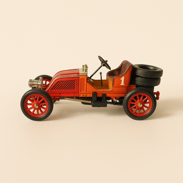 Renault G.P. 3B rouge numéro 1 de 1906 - BRUMM référence RO18 (AVEC la boite en carton) - Image haute qualité