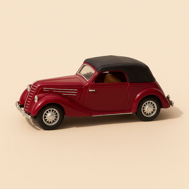 Renault Viva Grand Sport Coupé bordeaux de 1938 (MINIROUTE référence 72) - Image haute qualité