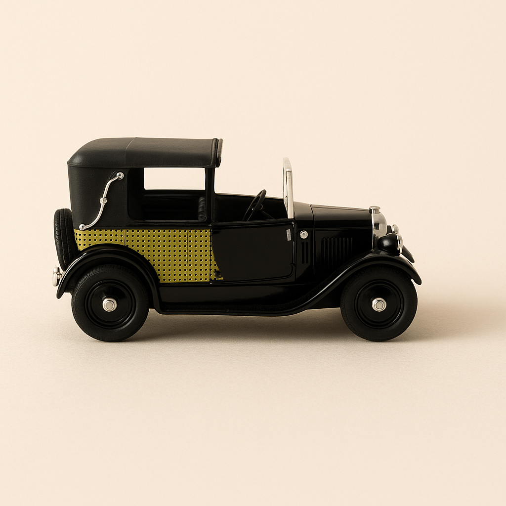 Renault NN Coupé Schwarz und Gelb Schach Taxi (ELIGOR)