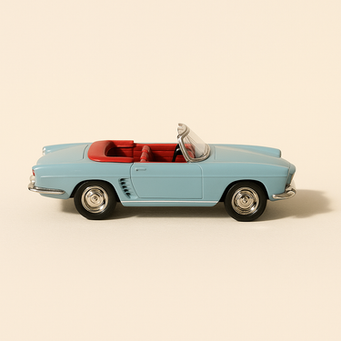 Renault Floride bleue (Solido boite en carton noire et grise) - Image haute qualité