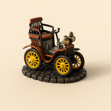 Renault - la voiture de Louis Renault de 1898 (VITESSE) - voiture éditée pour les 100 ans de Renault - Image haute qualité