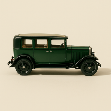 Renault type PG2 Vivasix verte de 1928 (coffret boite rectangle) - Image haute qualité