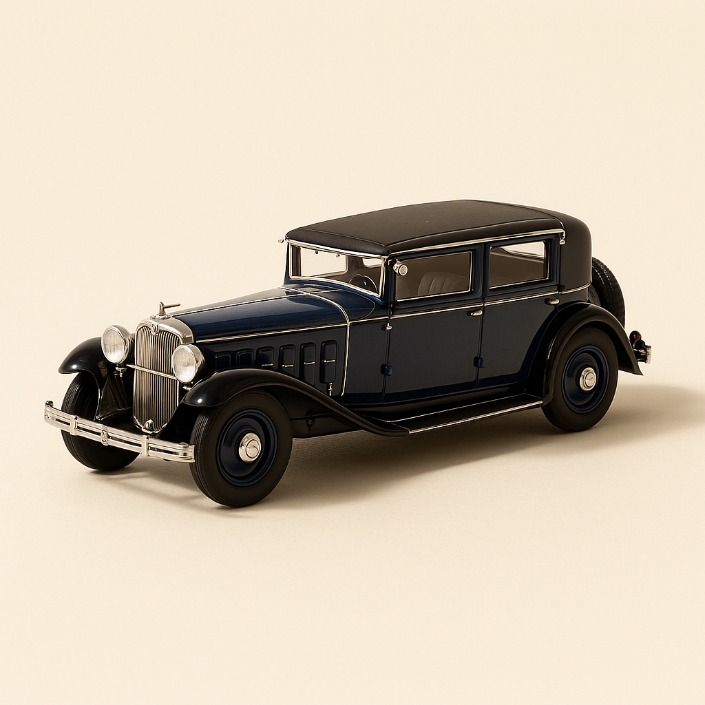 Renault Réinastella RM2 bleue foncée de 1932 (coffret boite rectangle) - Renault Merchandising