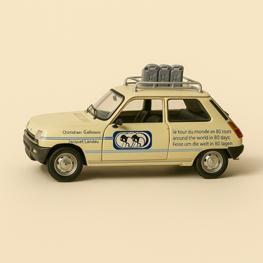 Renault 5 jaune "Tour du monde" - La Compagnie Européenne des Collectionneurs référence V4911 - Image haute qualité
