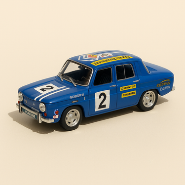 Renault 8 Gordini bleue numéro 2 - Coupe 1970 - Image haute qualité