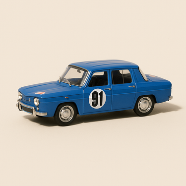 Renault 8 Gordini bleue numéro 91 - Tour de Corse de 1964 - Image haute qualité