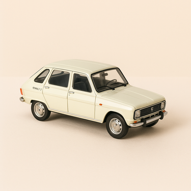 Renault 6 blanc cassé/crême? de 1968 (coffret boite rectangle) - NOREV - Image haute qualité