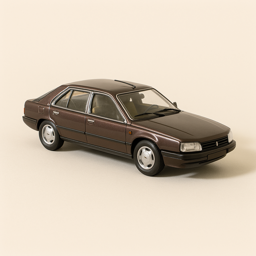 Renault 25 Phase 1 von 1986 dunkellila/braun? (Rechteck-Box-Set) - IXO