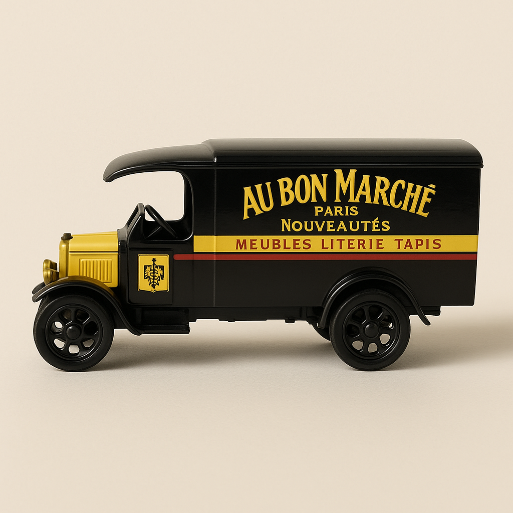 1926 Renault KZ orange-gelb und schwarzer Lastwagen 'AU BON MARCHE - PARIS' - CORGI Classics Referenz 08702