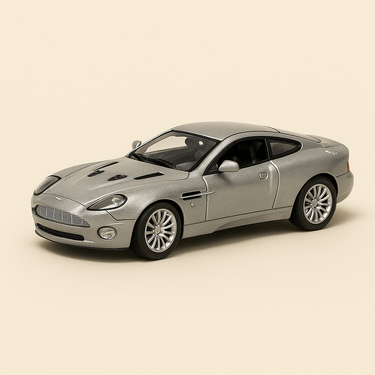 Aston Martin V12 Vanquish grise  - JAMES BOND - MEURS UN AUTRE JOUR - MINICHAMPS - Image haute qualité