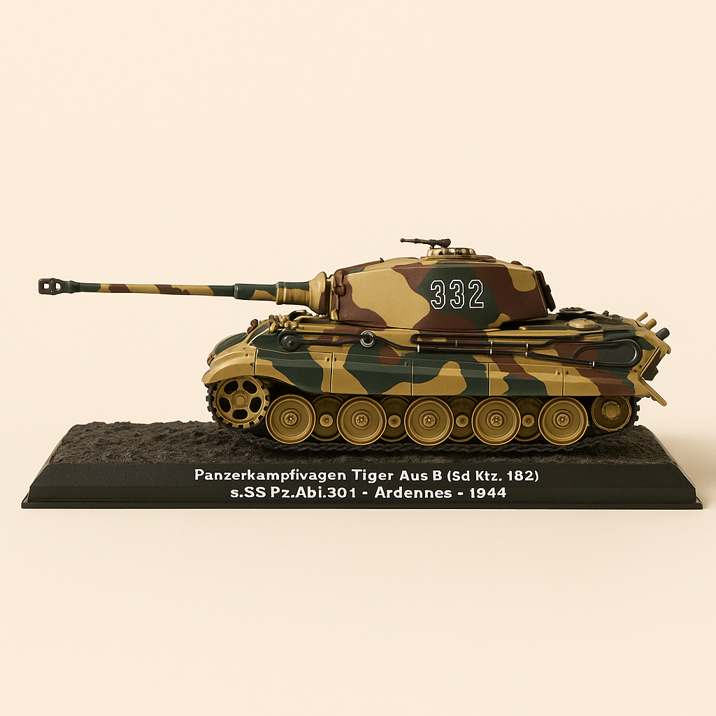 Véhicule militaire - char Panzerkampfwagen Tiger Ausf. B (Sd. Kfz. 182) s.SS Pz.Abt.501. ARDENNES - 1944