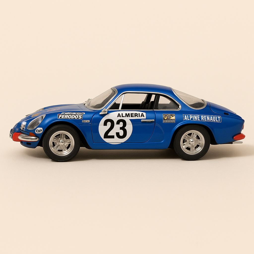 Renault Alpine A110 1600S blu numero 23 - rally di Monte Carlo del 1972 (SCALA 1/24) - BURAGO