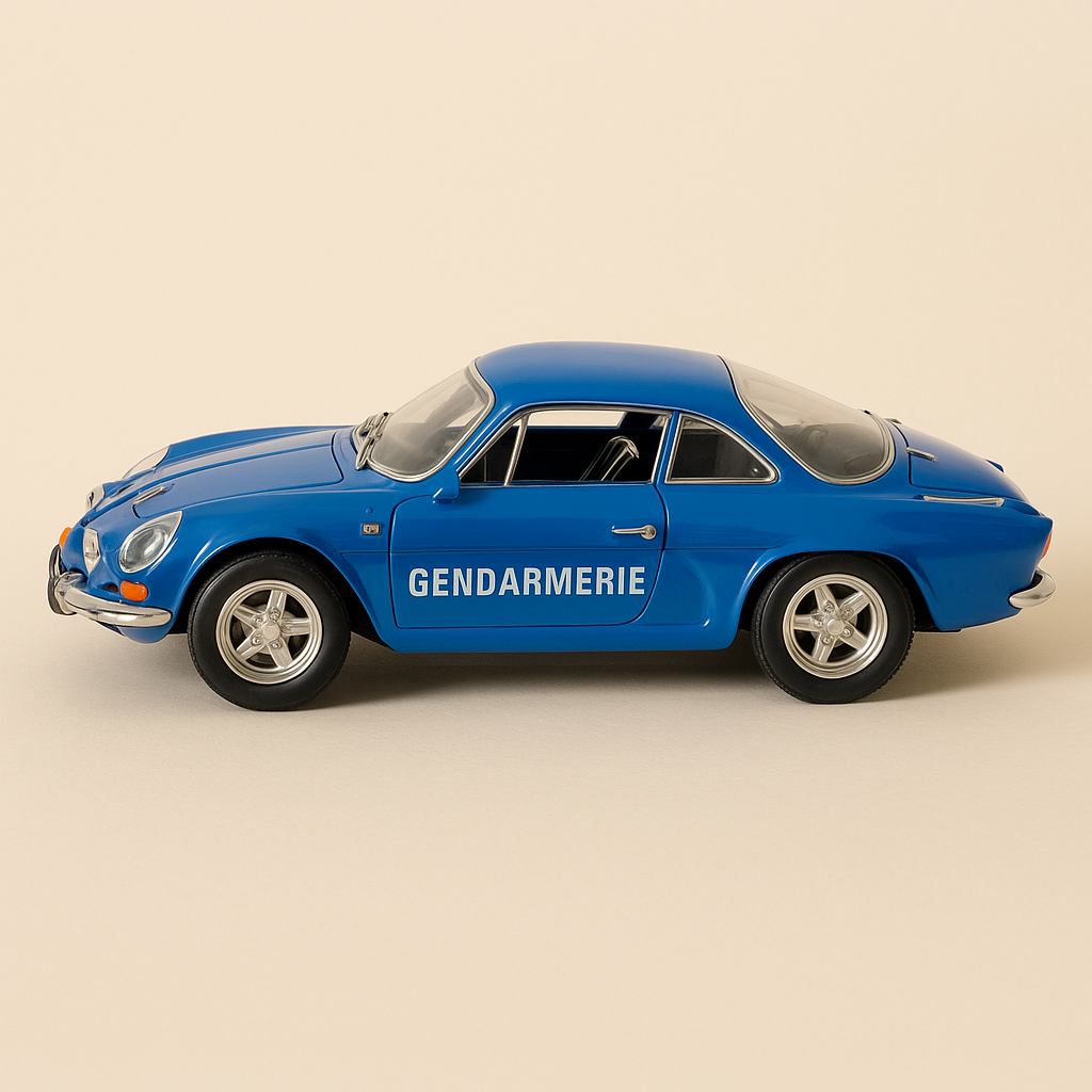 Renault Alpine A110 azul de GENDARMERIE (ESCALA 1/24) - BURAGO - FALTA EL GYROPHARE
