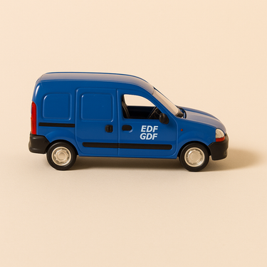 Renault Kangoo bleu EDF - GDF (Solido référence 1544) - Image haute qualité