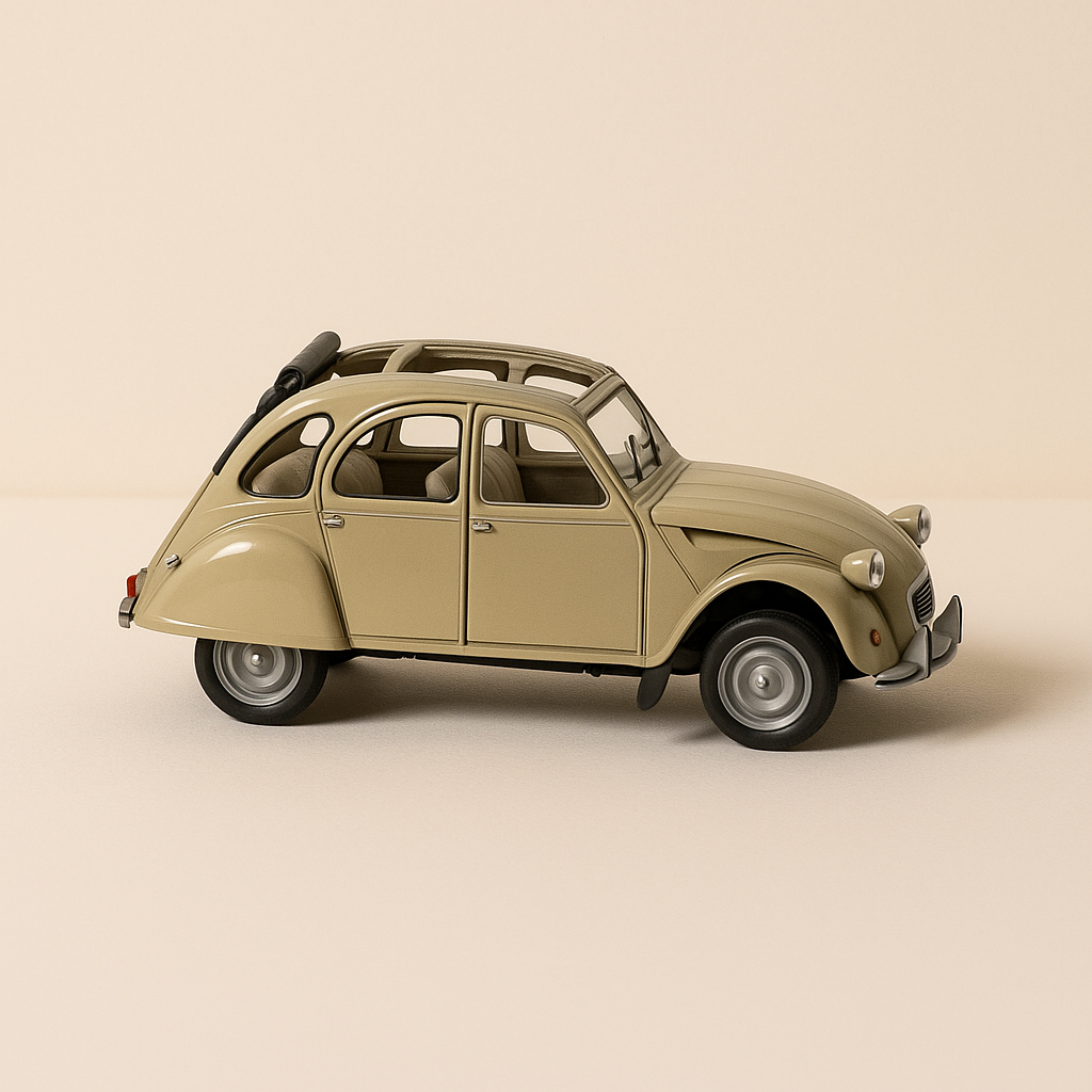 Citroën 2 cv beżowy z 1979 roku (Solido odniesienie 1819)
