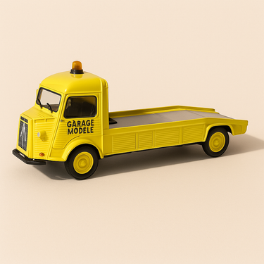 Citroën type H jaune plateau dépannage - Collection Garage Moderne - Image haute qualité