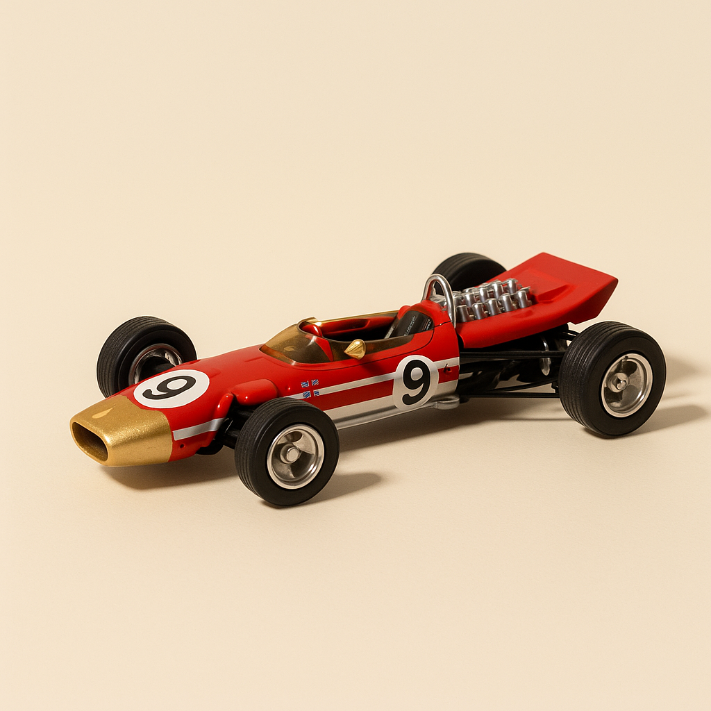 Lotus 49B rouge numéro 9 de 1968 (Formule 1)