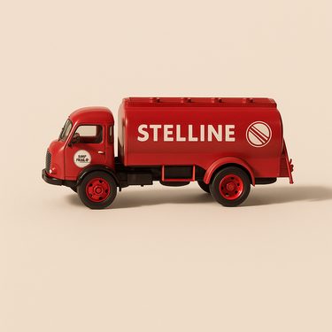 Camion citerne Renault 4140 "Fainéant" rouge - citerne Stelline - Collection Garage Moderne - Image haute qualité