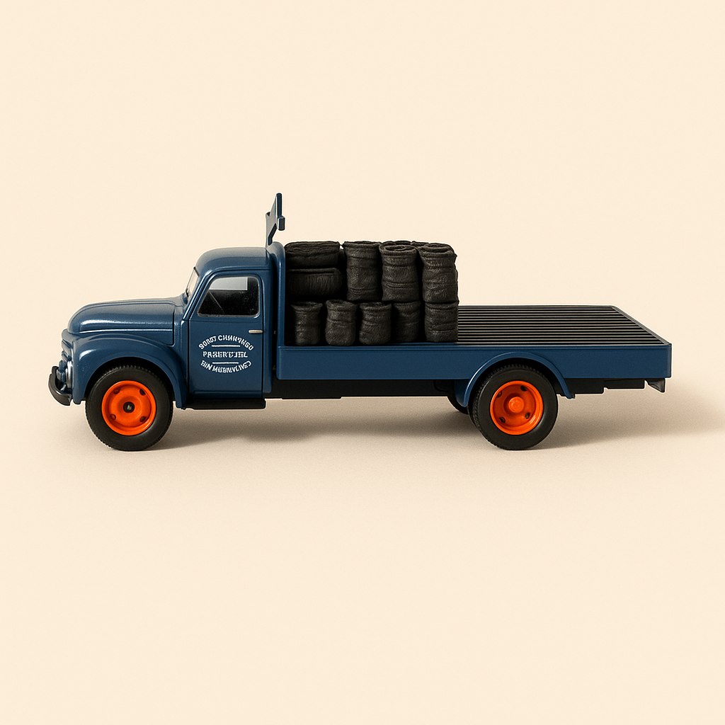 Caminhão Citroën T55 azul transporte de madeira e carvão Dubois & Fils - Coleção Garage Moderna