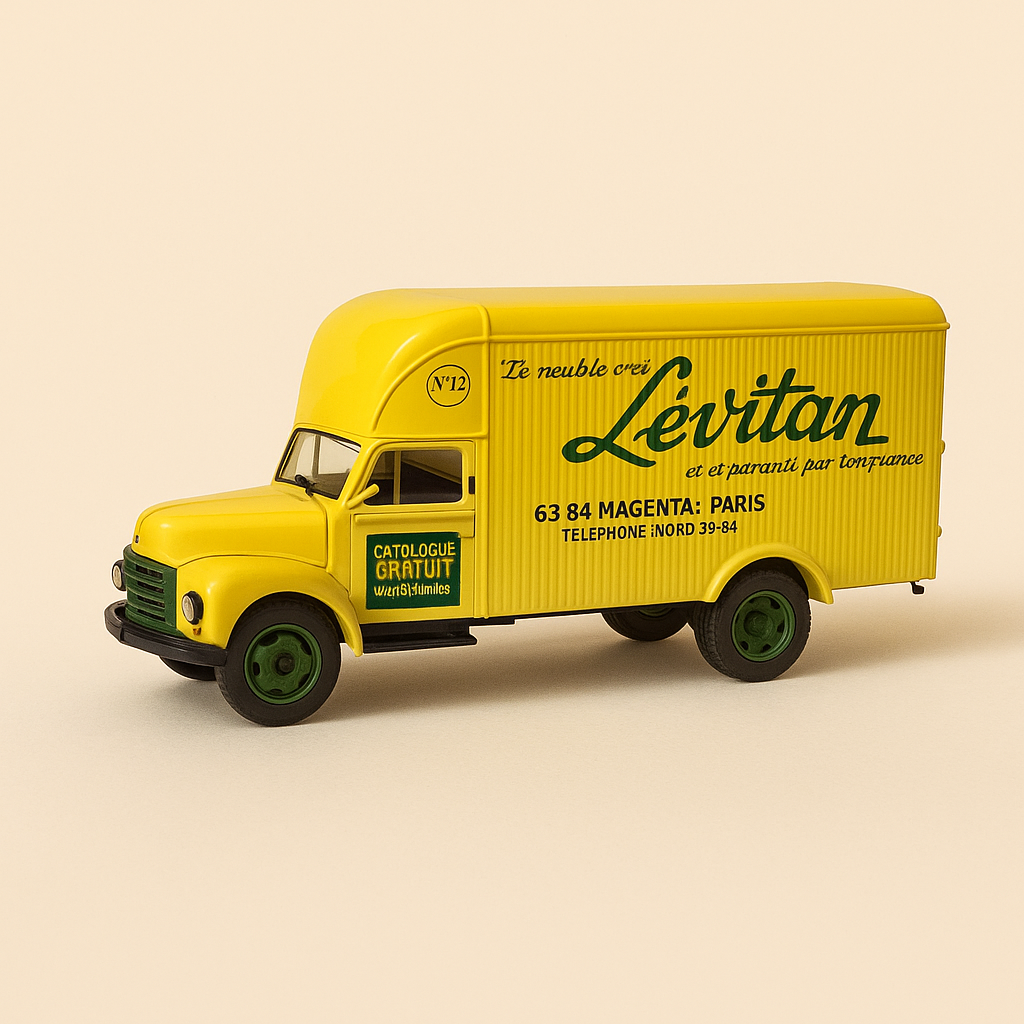 Opel Blitz gelber Lieferwagen Umzugsunternehmen Lévitan - Moderne Garagensammlung