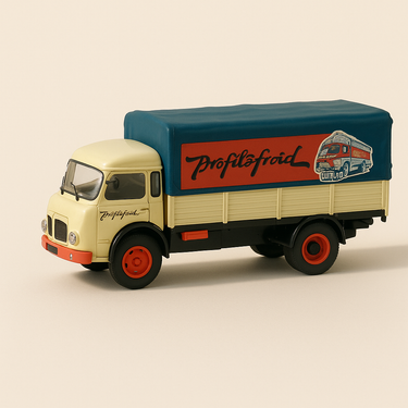 Camion Panhard Movic beige et bâche verte PROFILAFROID - Collection Garage Moderne - Image haute qualité