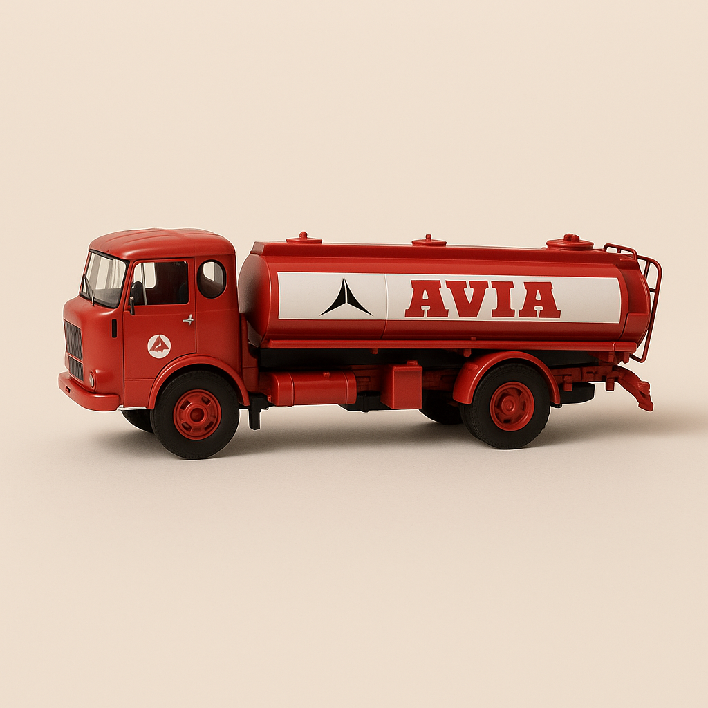 Camion citerne Bernard 19 DA rouge AVIA - Collection Garage Moderne