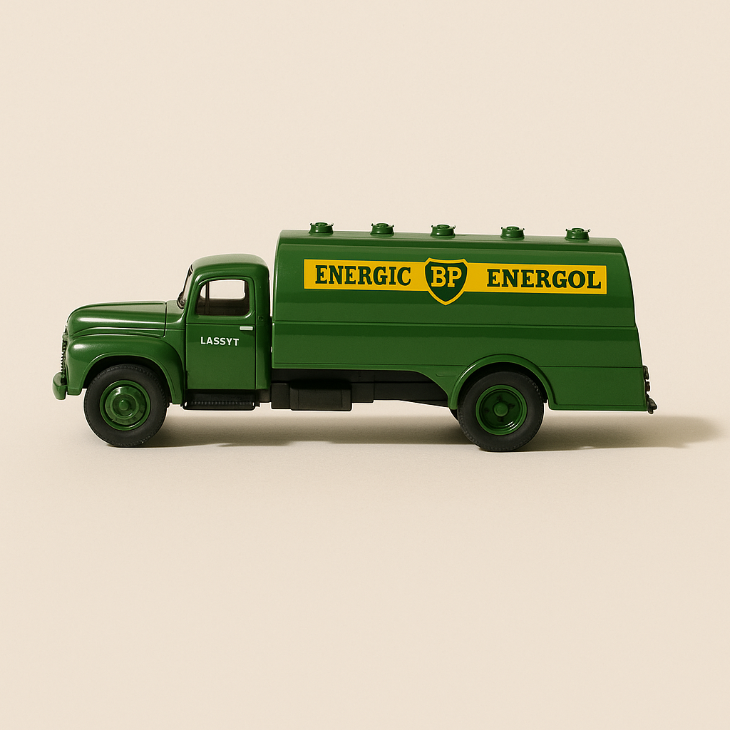 Caminhão Tanque Citroën T 55 verde BP ENERGOC ENERGOL - Coleção Garage Moderna
