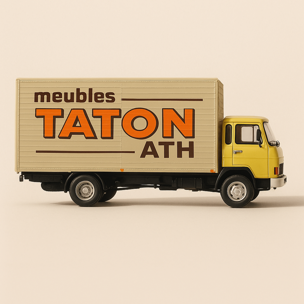 Camion Berliet 560 K transportéiert Mëbel TATON ATH - Editioun Hachette Collections / Miniaturproduzent: IXO