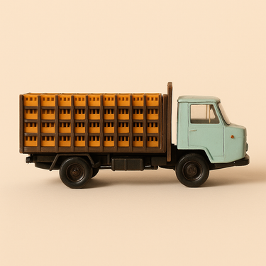 Camion Berliet TEKEL transport de boissons - Hachette collection - Image haute qualité