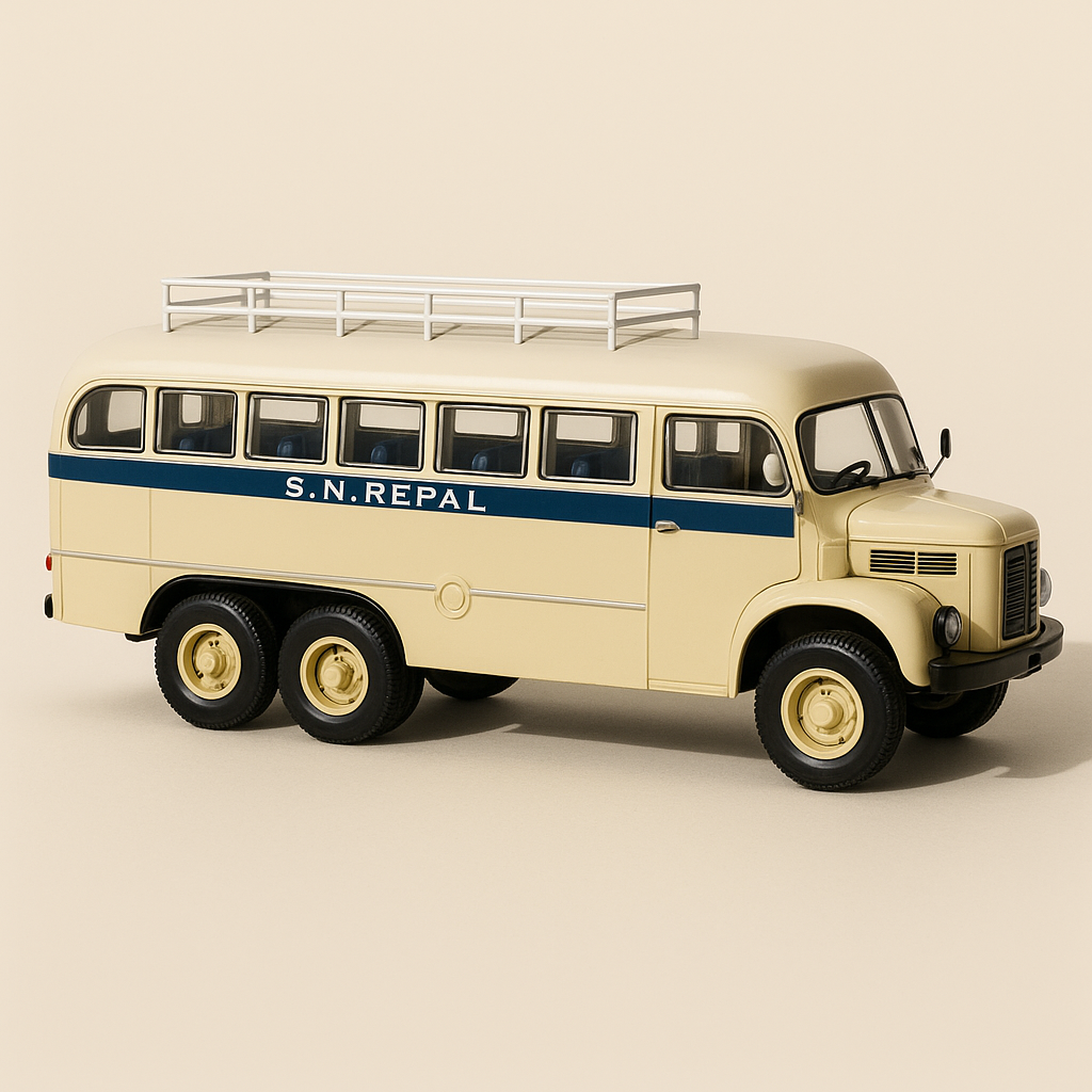 Auto Berliet GBC 8 M 6x6 brong an wäiss S.N. REPAL - Sammlung Hachette