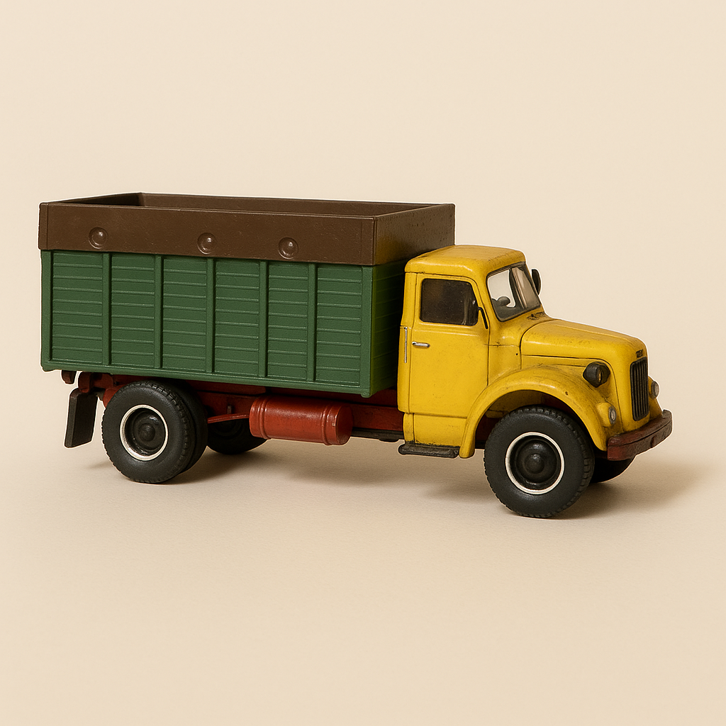 Camión Berliet GL 900 5 toneladas amarillo y verde - Colección Hachette