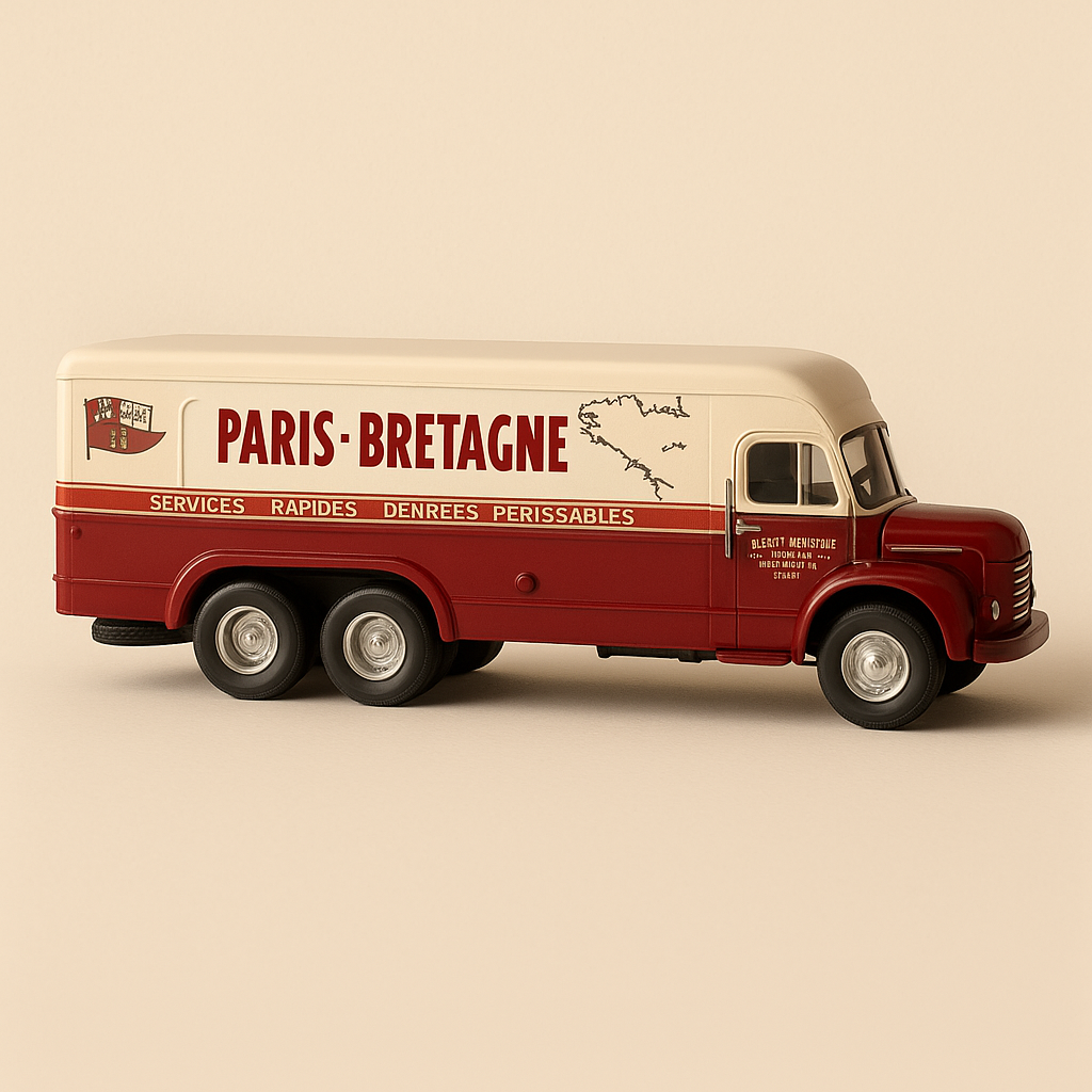 Camion Berliet GBM 15 pour le transport de denrées périssables Paris - Bretagne - Collection Hachette